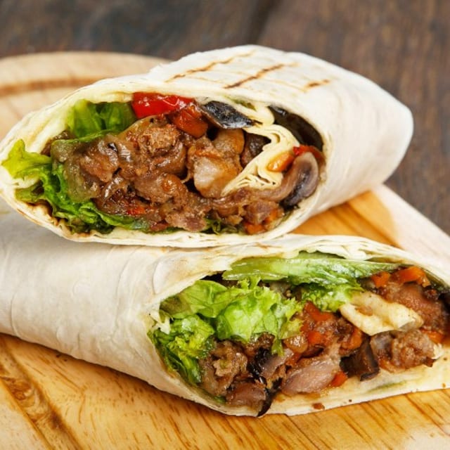 Pastor (Pork) Burrito.